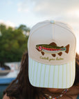 Catch You Later - Green Stripe Hat KenzKustomz