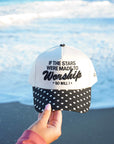 Stars Were Made to Worship - Black Polka Dot Trucker Hat KenzKustomz
