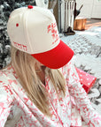 All I Want for Christmas is Cocktails - Red Vintage Trucker Hat KenzKustomz