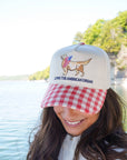 Living The American Dream - Red Gingham Hat KenzKustomz