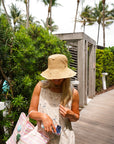 Raffia Bucket Hat with Charms