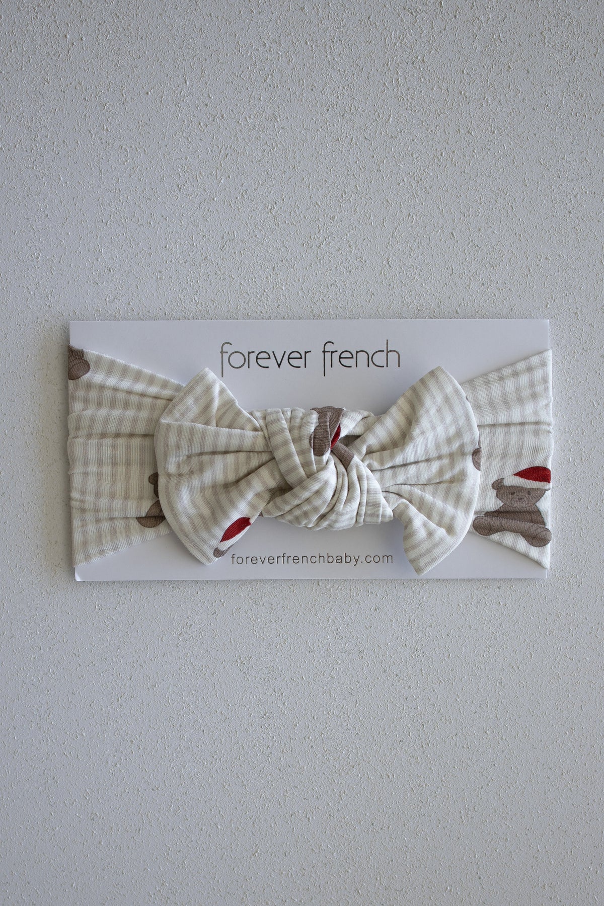 Bamboo Head Wrap | Santa Teddy forever french baby