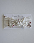 Bamboo Head Wrap | Santa Teddy forever french baby