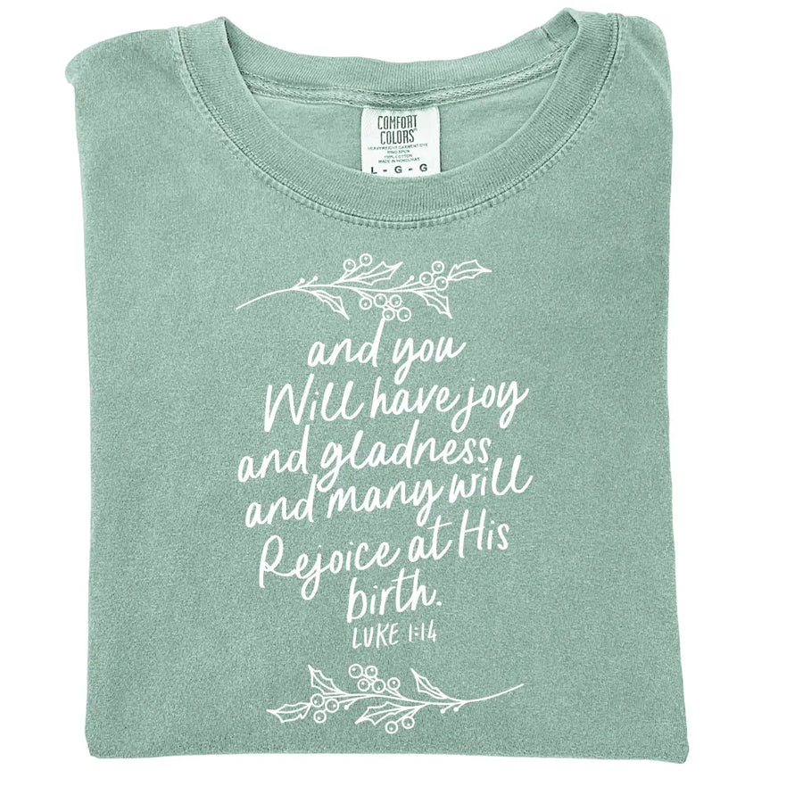 Luke 1:14 Tee Saved by Grace Co.