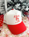 All I Want for Christmas is Cocktails - Red Vintage Trucker Hat KenzKustomz