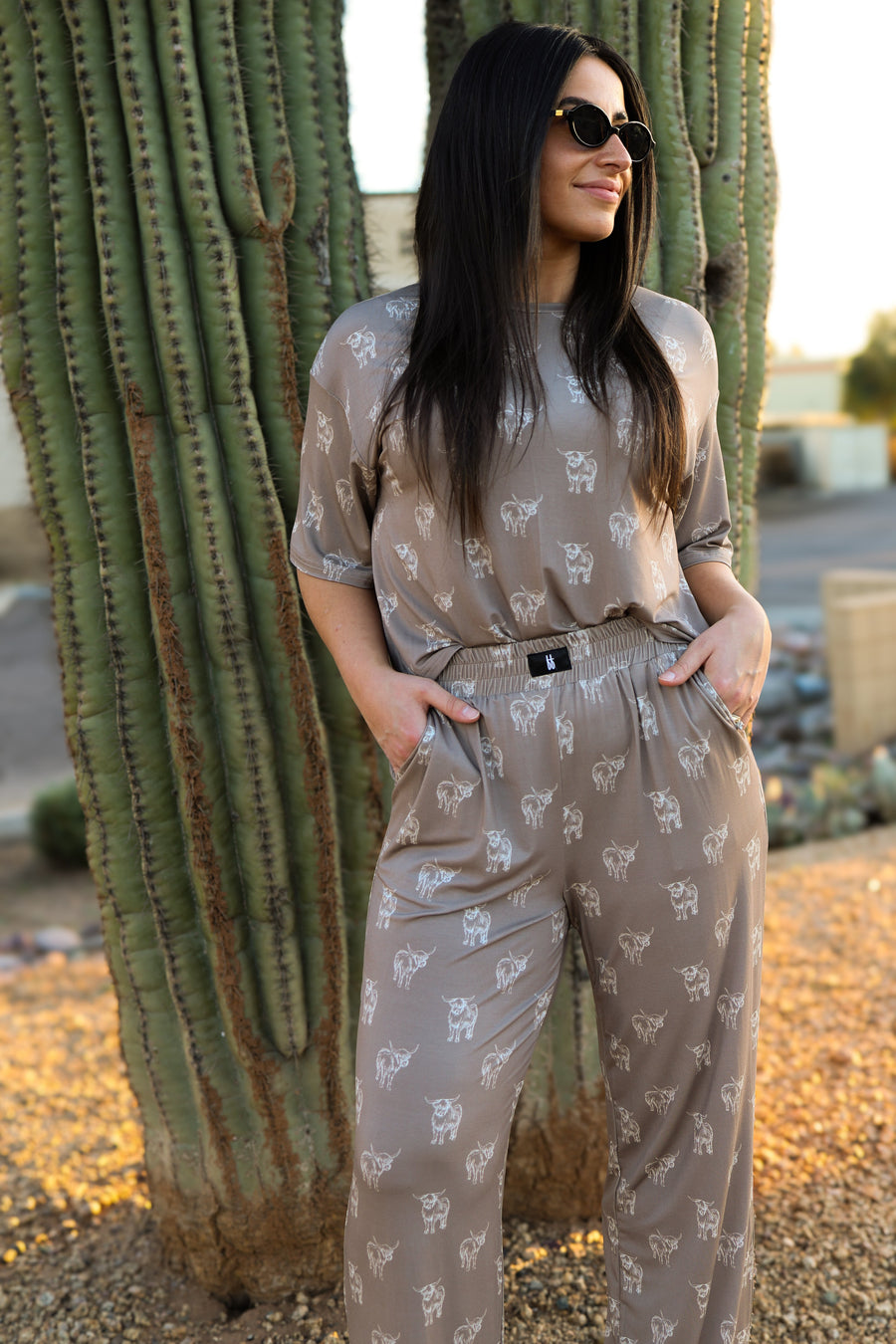 Women's Boxy Tee Lounge Set | Highland forever french baby
