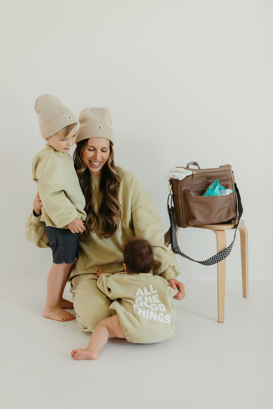 ff Diaper Bag | Taupe forever french baby