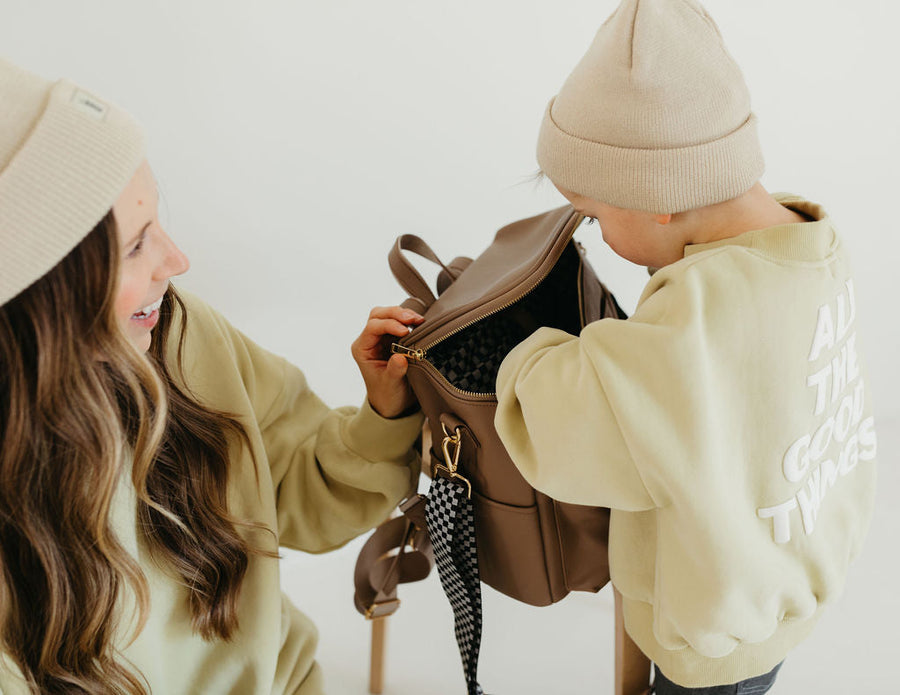 ff Diaper Bag | Taupe forever french baby