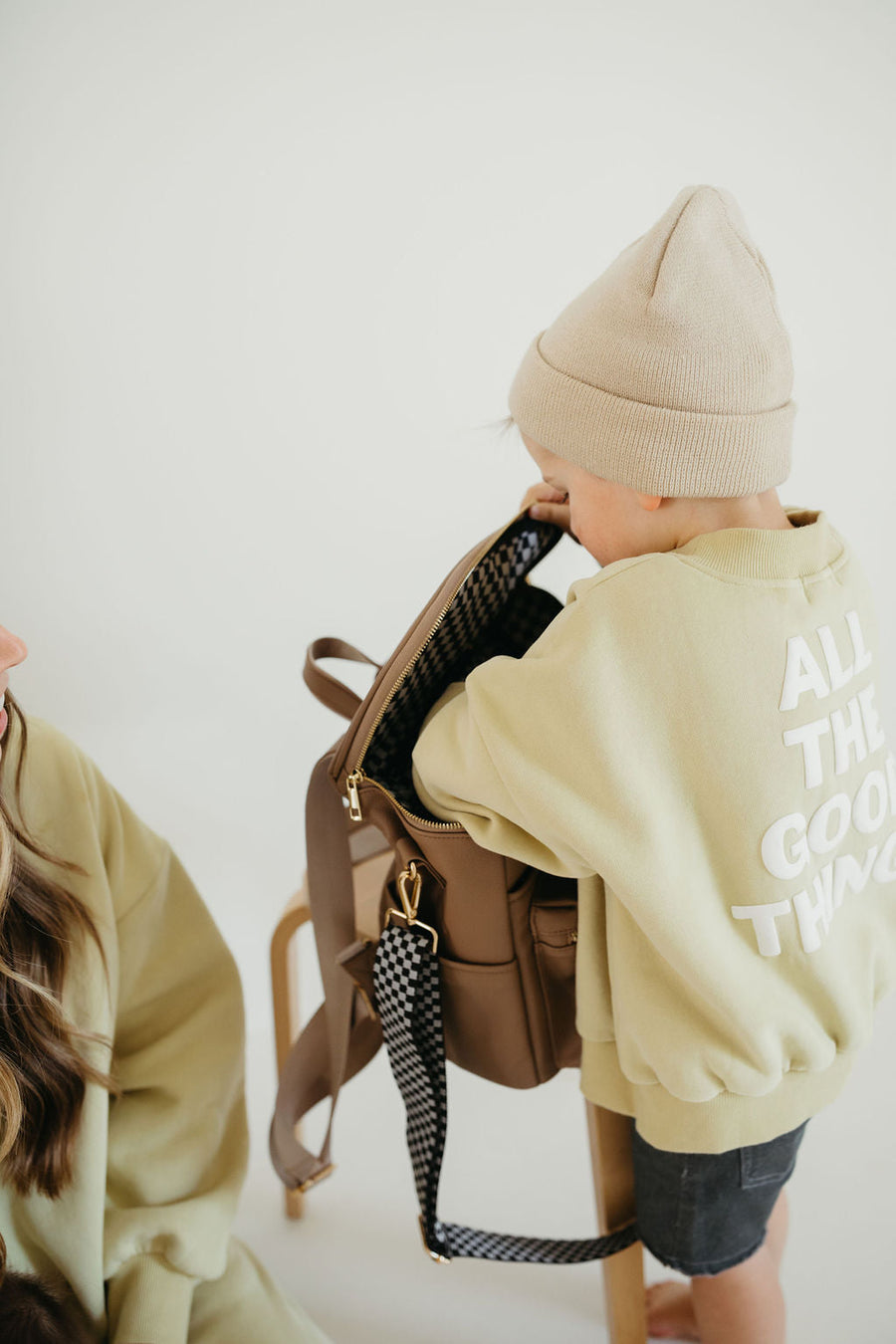 ff Diaper Bag | Taupe forever french baby
