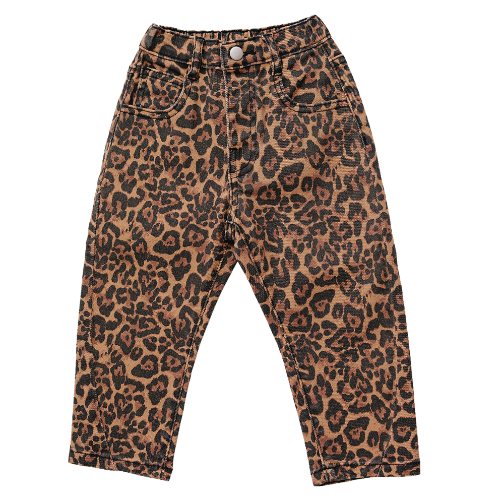 Cheetah Barrel Jeans Mebie Baby