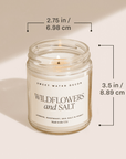Girl Mama Soy Candle - Clear Jar - 9 oz (Wildflowers and Salt)