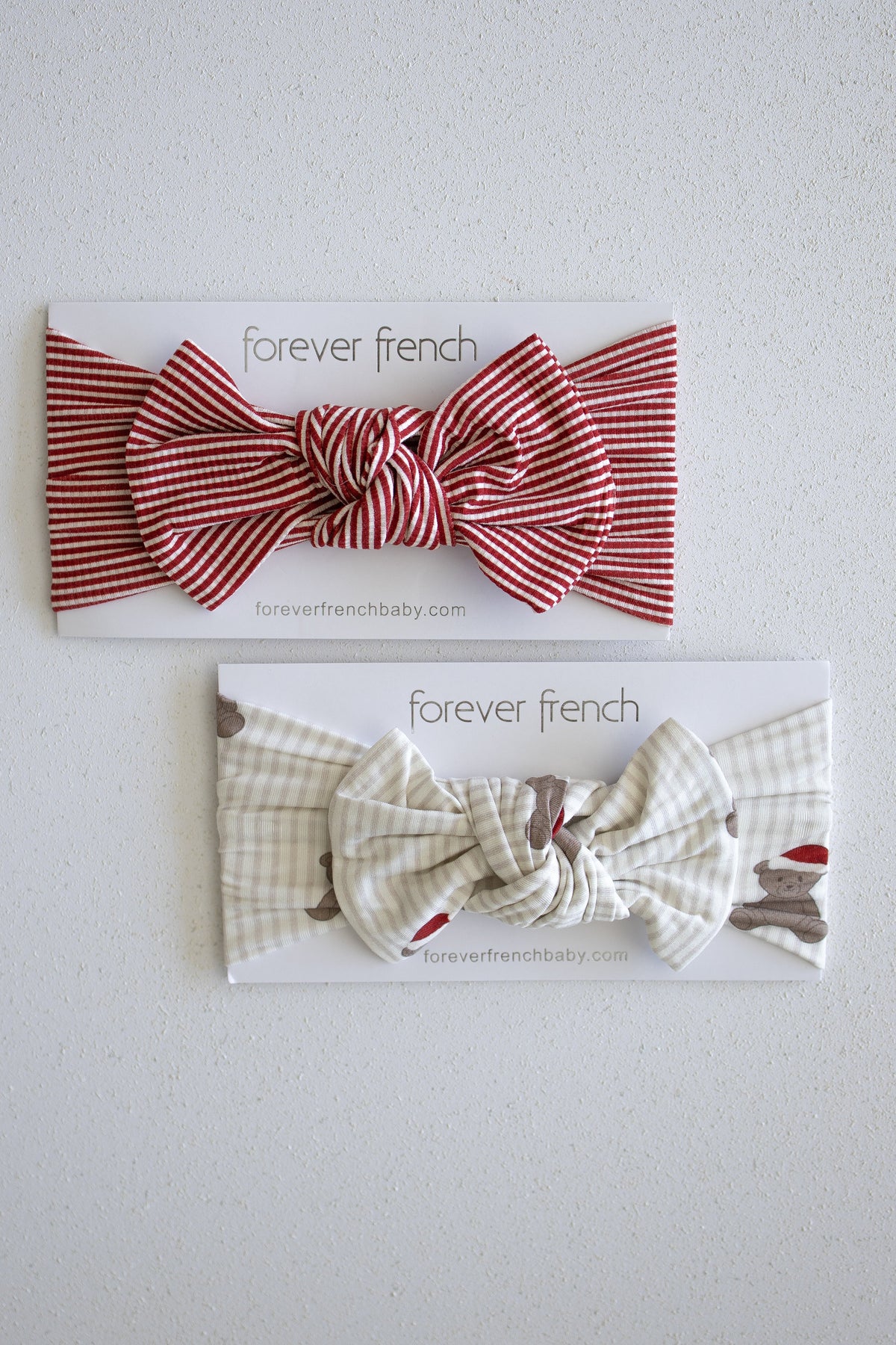 Bamboo Head Wrap | Santa Teddy forever french baby