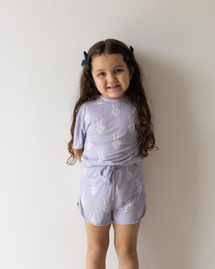 Girl's Bamboo Short Set | Enchanted Skelly forever french baby
