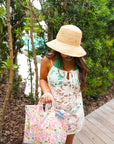 Raffia Bucket Hat with Charms