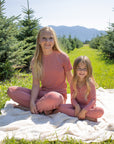 Child Boxy Tee Lounge Set | Peppermint Stripe Ribbed forever french baby