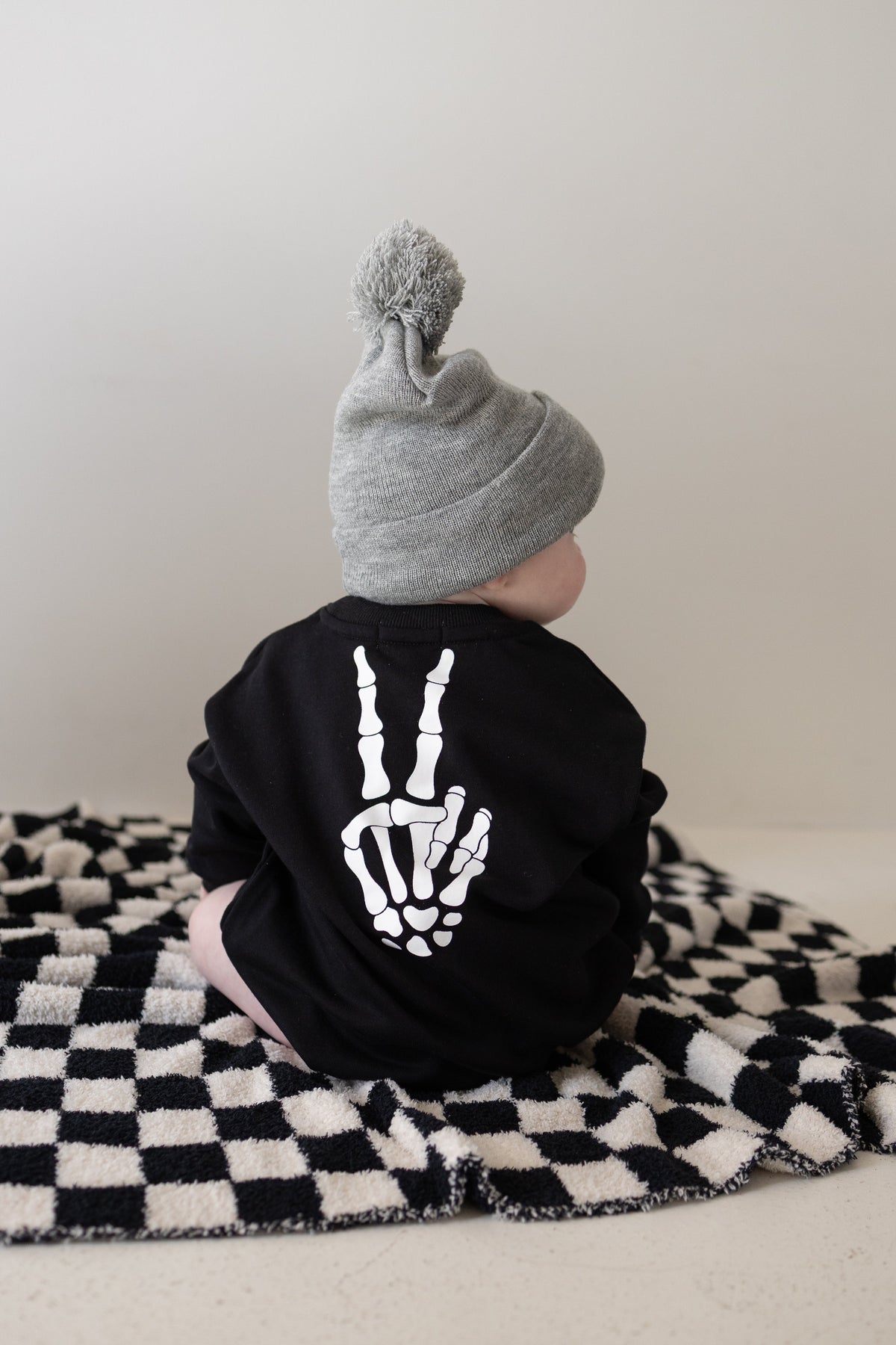 Sweatshirt Romper | Midnight Skelly forever french baby