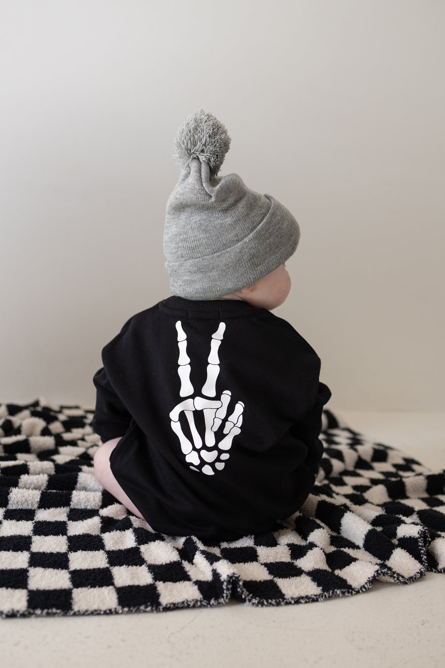 Sweatshirt Romper | Midnight Skelly forever french baby