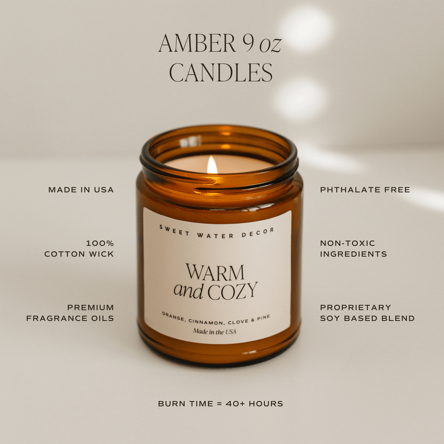 Mulled Cider Soy Candle - Amber Jar - 9 oz