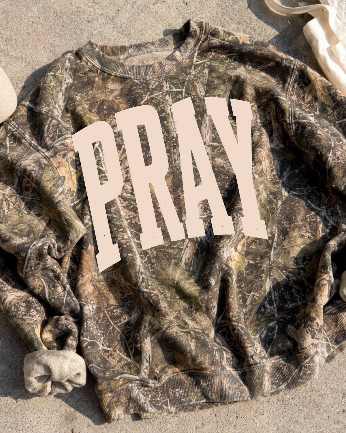 PRAY Varsity Camo Sweatshirt SBG Co.
