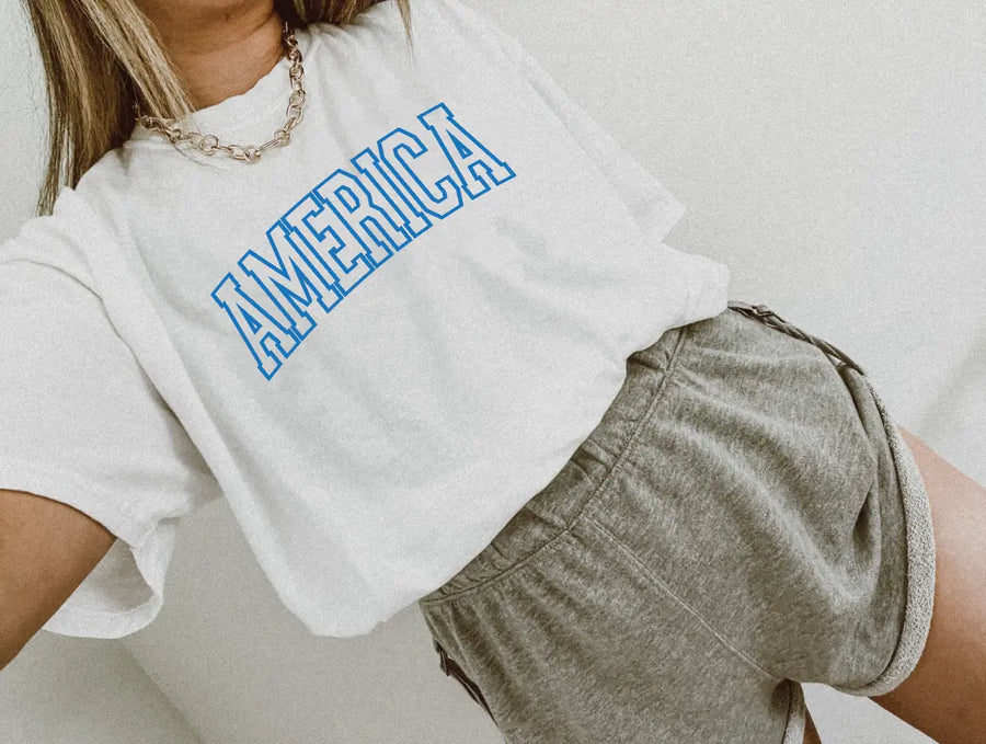 America Varsity Tee Saved by Grace Co.