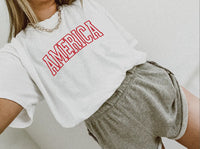 America Varsity Tee Saved by Grace Co.
