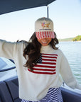 Living The American Dream - Red Gingham Hat KenzKustomz