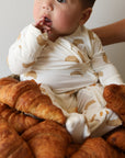 Bamboo Zip Pajamas | Croissants forever french baby