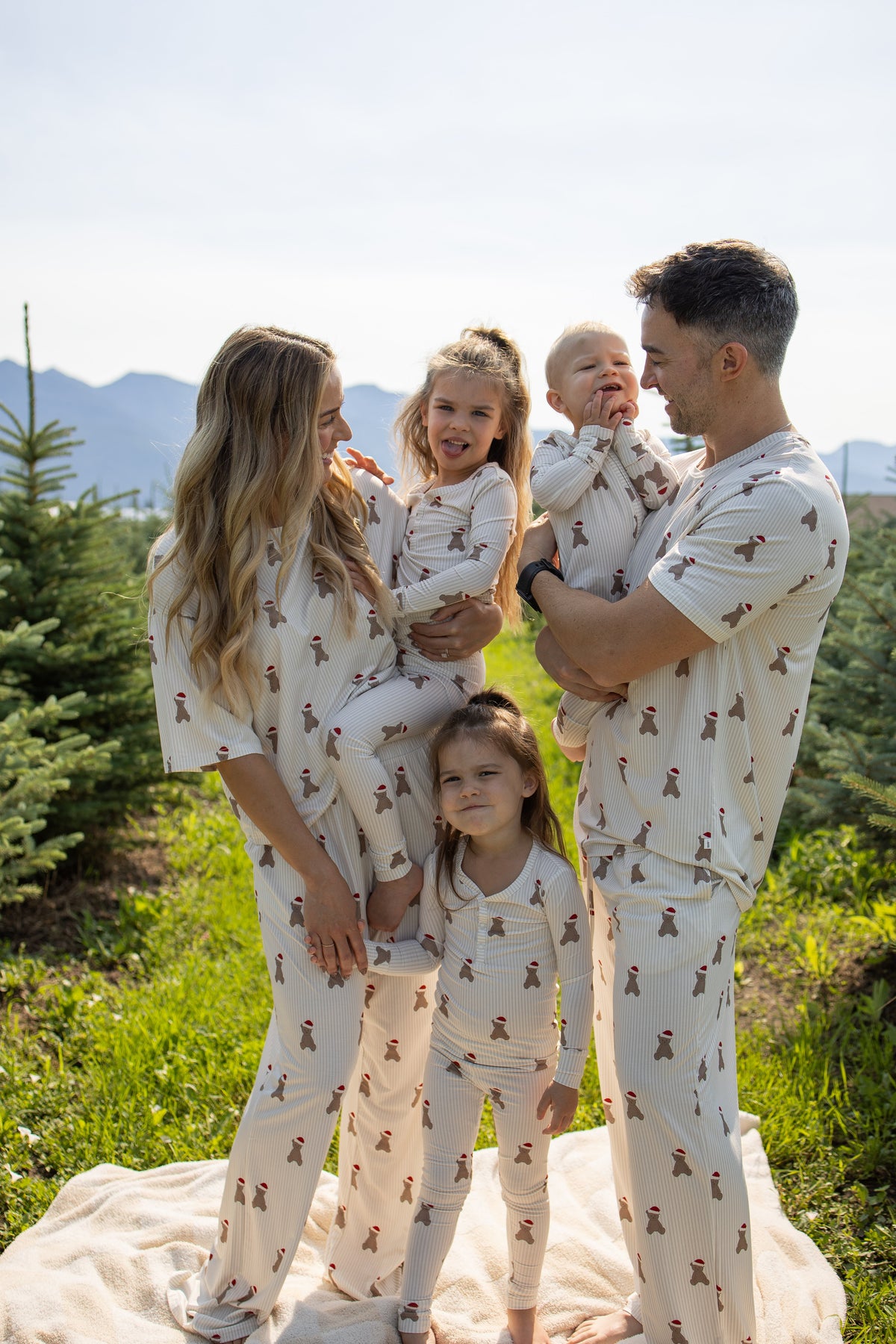 Men's Short Sleeve Pajamas | Santa Teddy forever french baby
