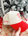 All I Want for Christmas is Cocktails - Red Vintage Trucker Hat KenzKustomz