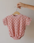 Terry T-Shirt Romper | Sea Pink