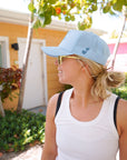 What If It Works Out - Blue Performance Trucker Hat