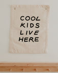 'Cool Kids Live Here' Canvas Wall Banner | Kids Room Décor
