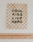 'Cool Kids Live Here' Canvas Wall Banner | Kids Room Décor