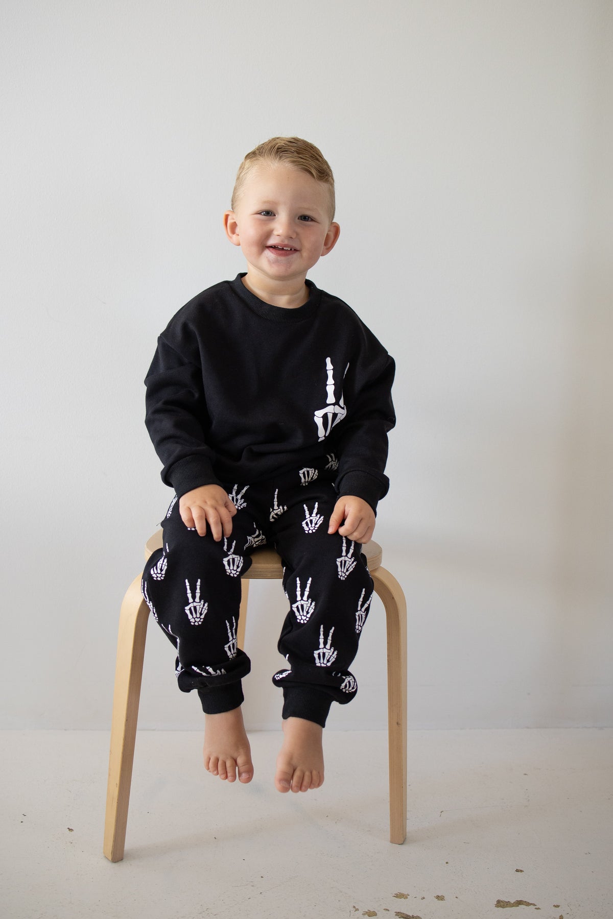 Child Sweat Set | Midnight Skelly forever french baby