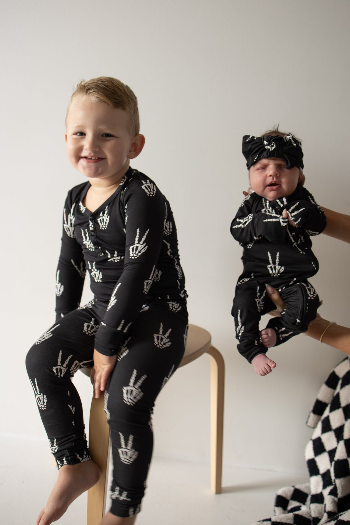 PRE-ORDER ships October 9th |Bamboo Two Piece Pajamas | Midnight Skelly forever french baby