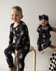 PRE-ORDER ships October 9th |Bamboo Two Piece Pajamas | Midnight Skelly forever french baby