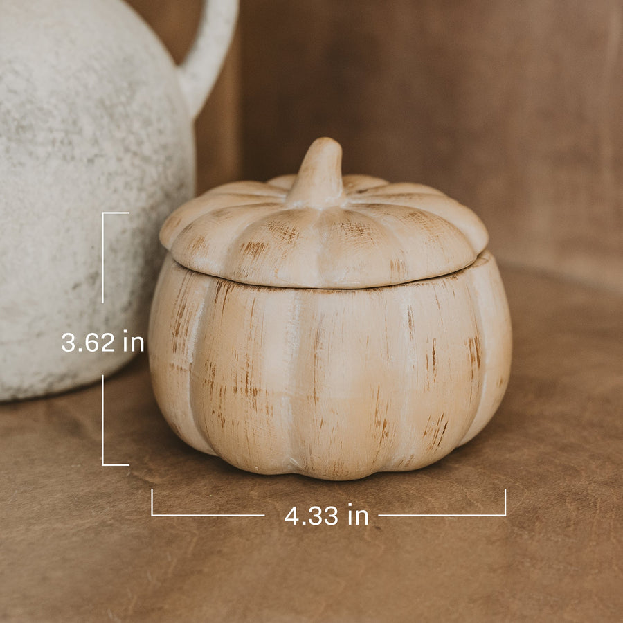 Pumpkin Spice Soy Candle - Ceramic Pumpkin Jar - 8 oz Sweet Water Decor