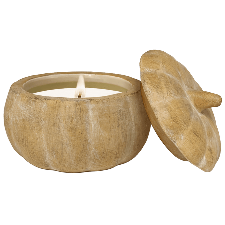 Pumpkin Spice Soy Candle - Ceramic Pumpkin Jar - 8 oz Sweet Water Decor