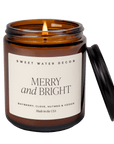 Merry and Bright Soy Candle - Amber Jar - 9 oz