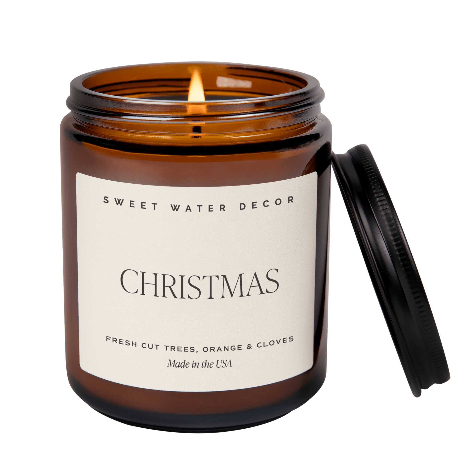 Christmas Soy Candle - Amber Jar - 9 oz