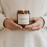 Farmhouse Soy Candle - Amber Jar - 9 oz