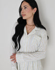 Women's Bamboo Button Up Lounge Set | Dainty Vines
