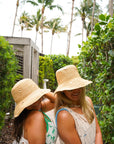 Raffia Bucket Hat with Charms