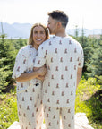 Men's Short Sleeve Pajamas | Santa Teddy forever french baby