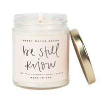 Be Still and Know Soy Candle - Clear Jar - 9 oz