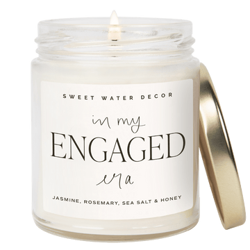 In My Engaged Era Soy Candle - Clear Jar - 9 oz (Wildflowers and Salt)