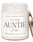 In My Auntie Era Soy Candle - Clear Jar - 9 oz (Wildflowers and Salt)