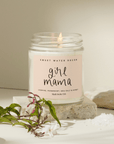 Girl Mama Soy Candle - Clear Jar - 9 oz (Wildflowers and Salt)