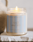 Salt and Sea Soy Patterned Candle - Clear Jar - 9 oz