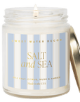 Salt and Sea Soy Patterned Candle - Clear Jar - 9 oz